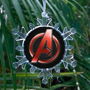 AVENGERS Assemble Snowflake Blinks Lit Holiday Christmas Tree Ornament